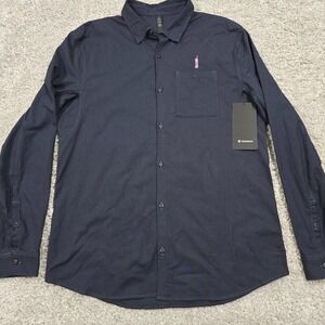 Lululemon Mens All Town Buttondown Shirt Long Sleeve Logo Size XL Casual Office
